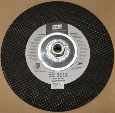 Grinding Wheel 9 x 1/4 x 5/8-11 with threaded hub