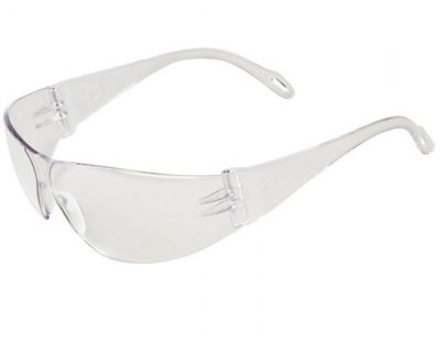 Safety glasses with clear lenses