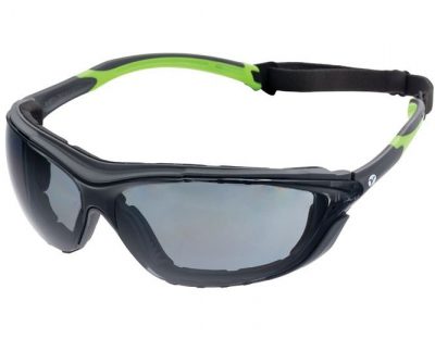 Encon Veratti Primo safety glasses with grey lenses.